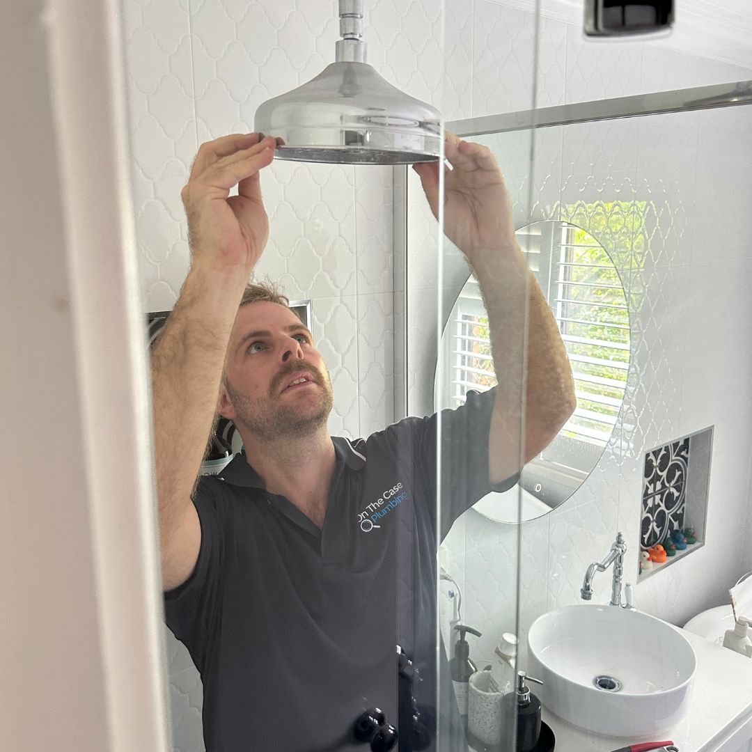 Shower head plumbing repair by On The Case Plumbing