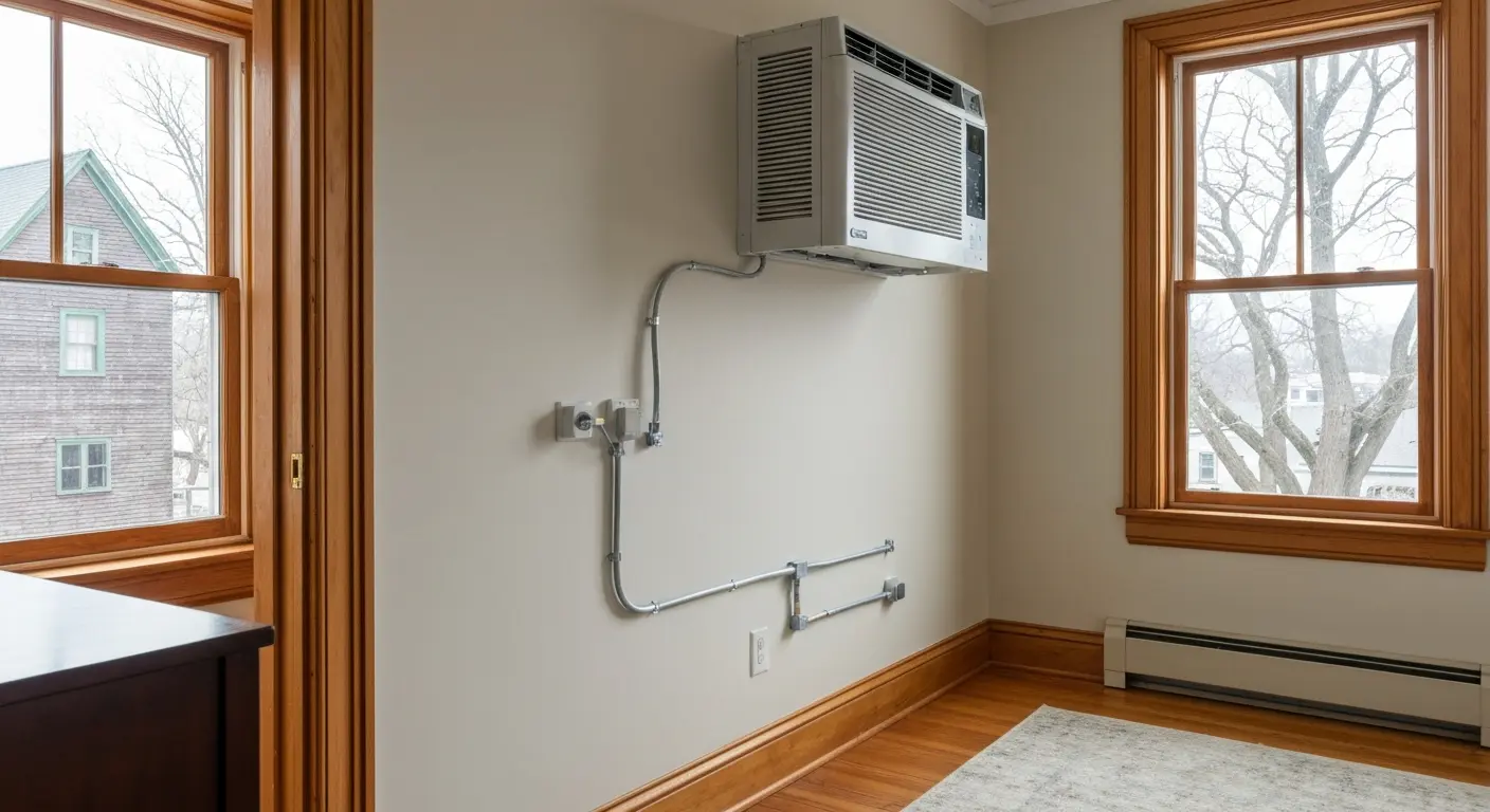 Mini split system installed in Hudson bedroom