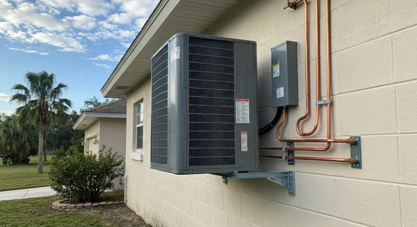 Central air system installation