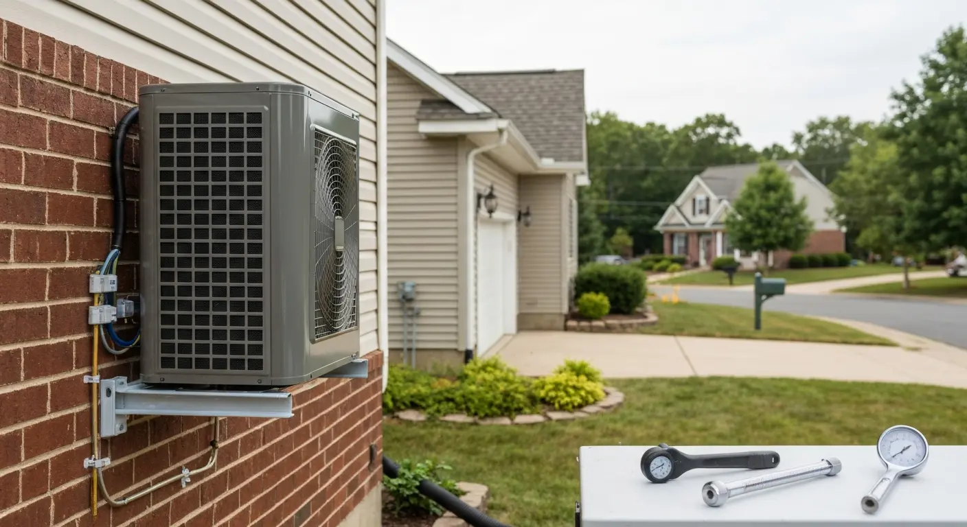 Heat pump system installed