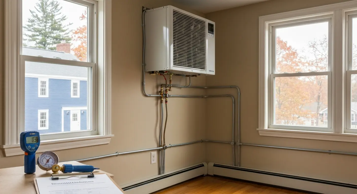 Mini split indoor unit installation