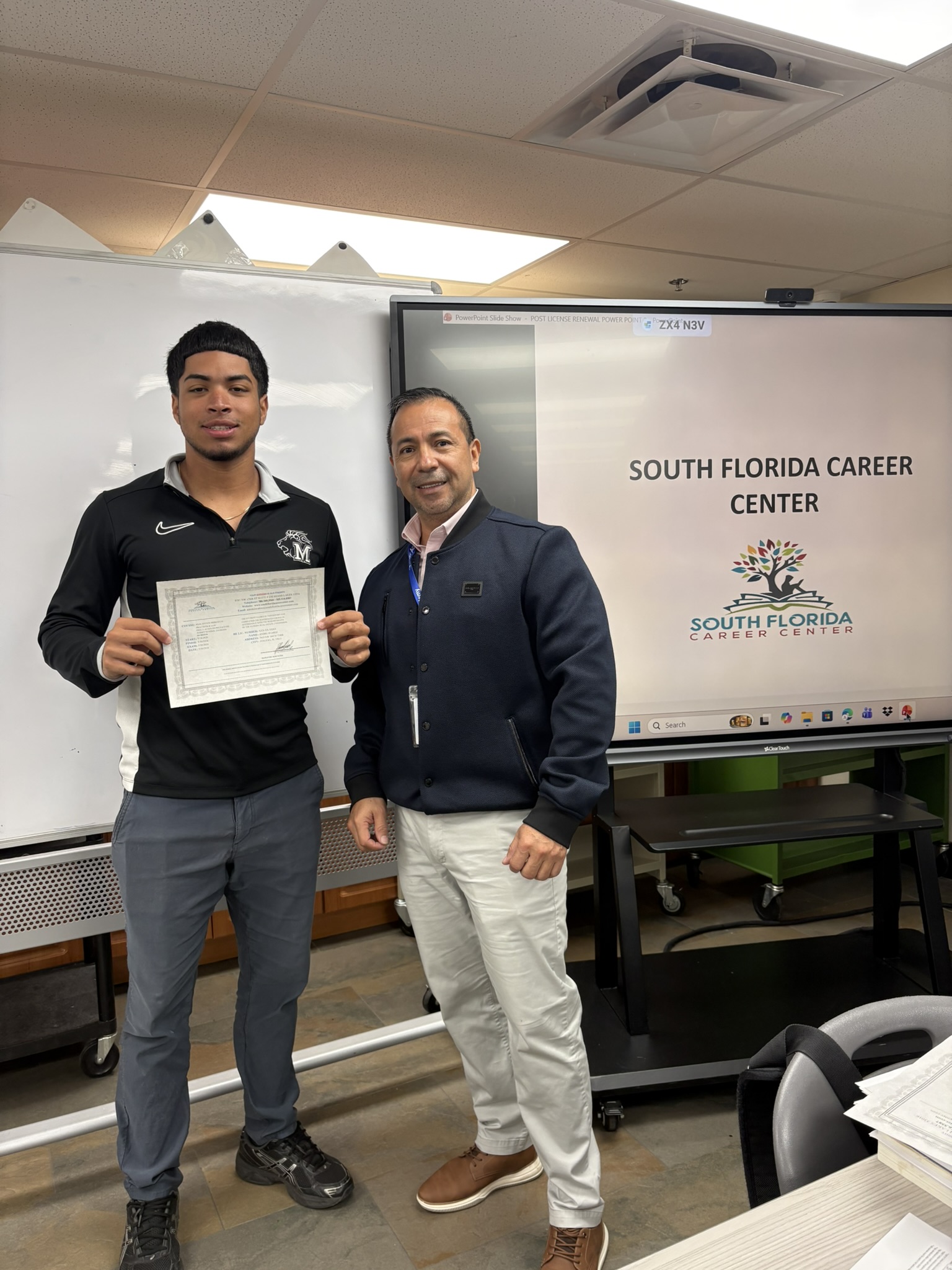 SFCC student receiving real estate certificate
