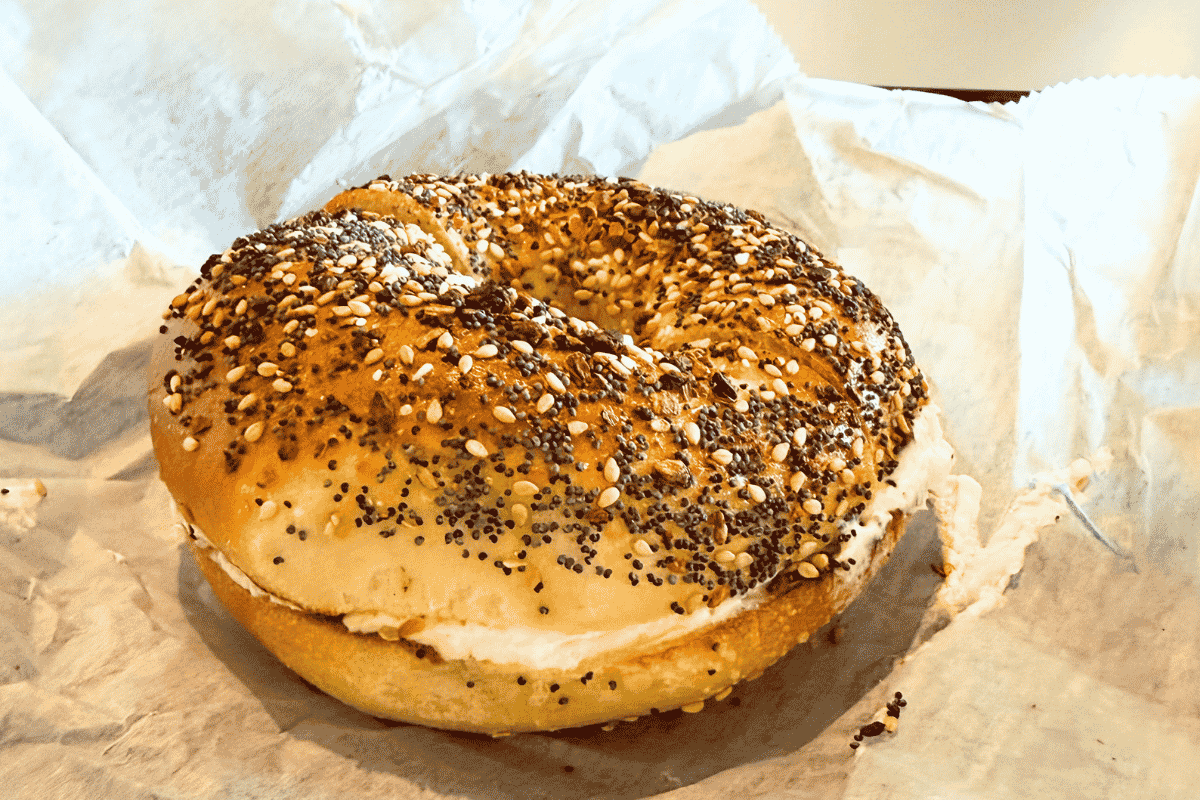Everything bagel with cream cheese featured in a blog about online reputation management. Everything bagel with cream cheese featured in a blog about online reputation management.