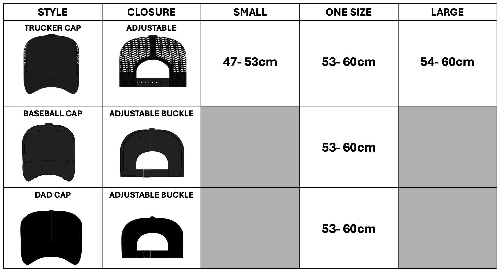 trucker hat size trucker hat size