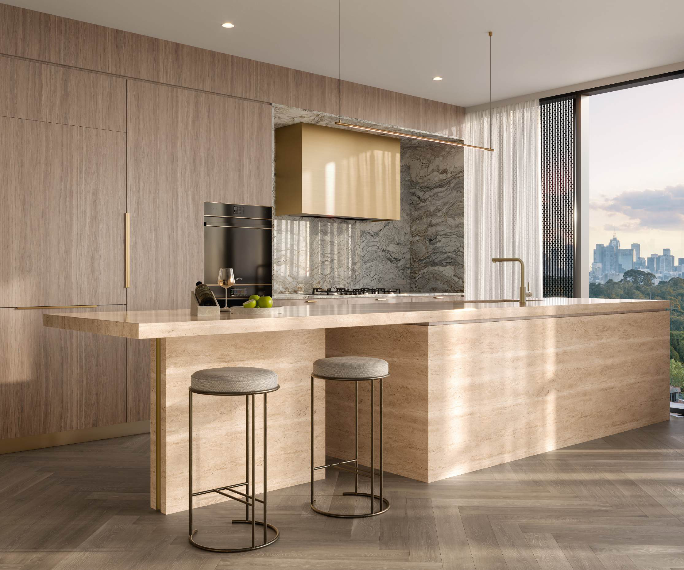 The travertine island