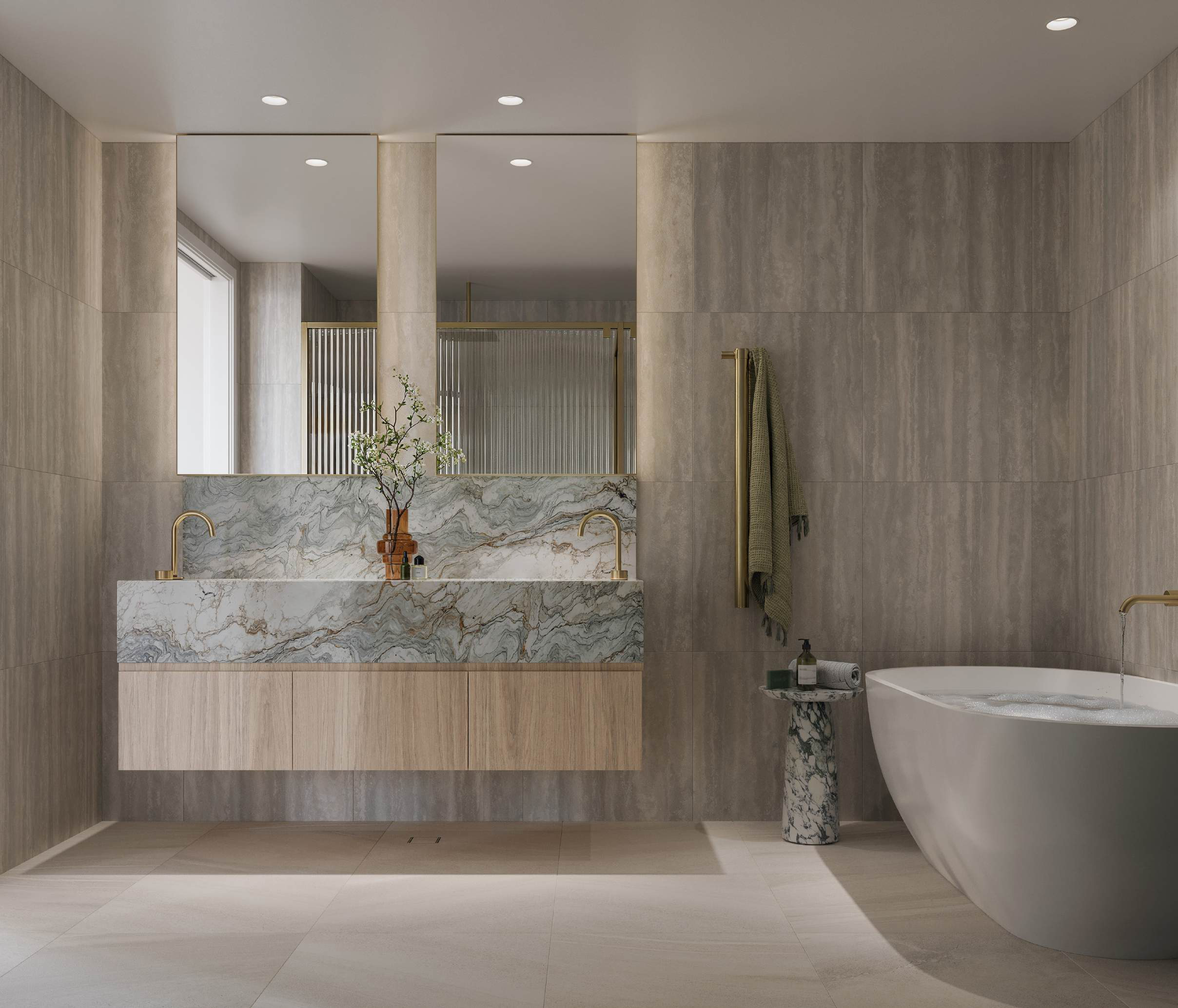 Ensuite · Calacatta Gold Quartzite