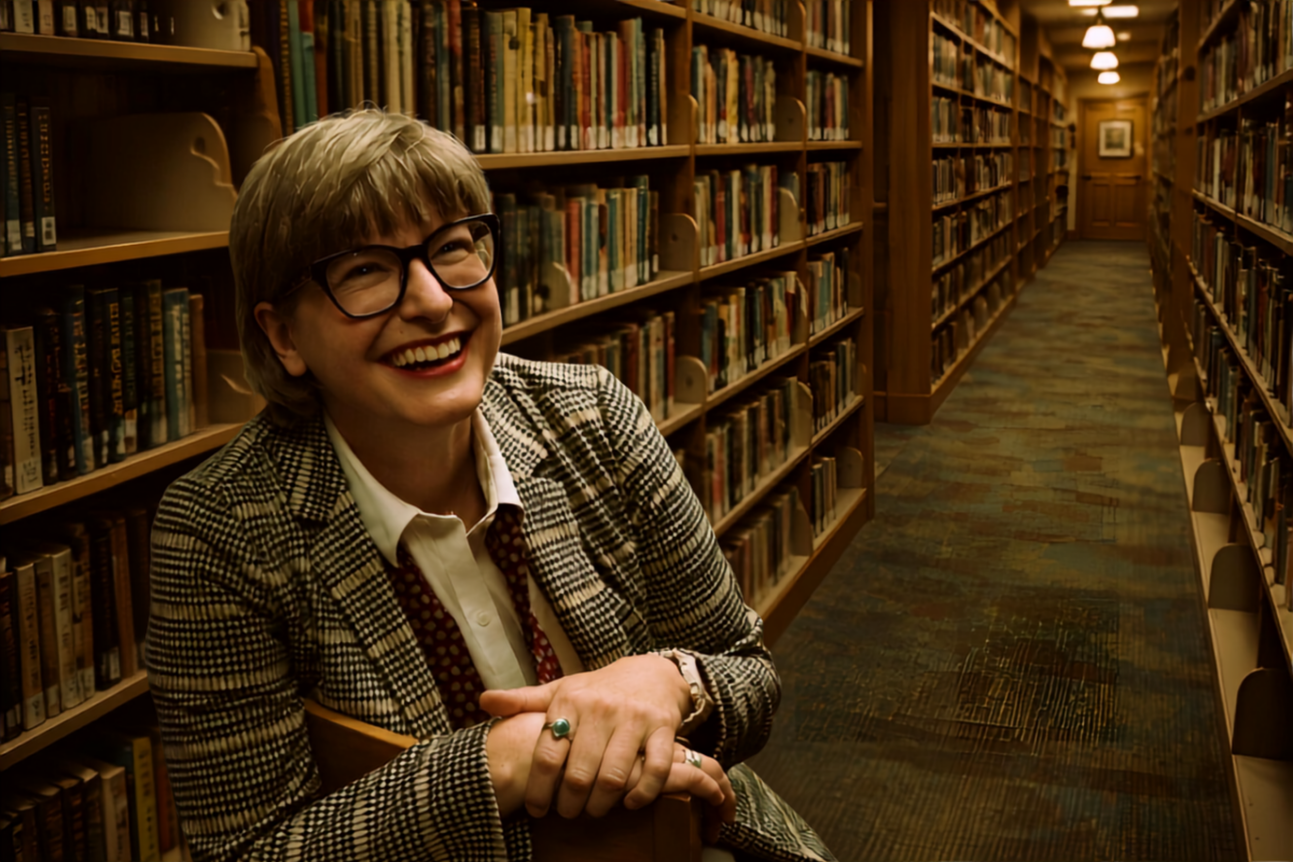 Nika Maples in library setting