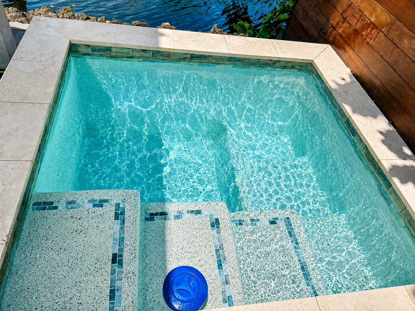 Spa cleaning service in Naples, FL clean spa with clear water