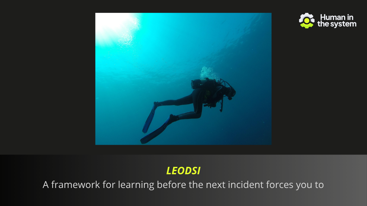 Learning from Emergent Outcomes in Diving Systems and Interactions asks not who failed but how the system shaped what happened. PETTEOT maps the seven elements. Be better than yesterday by learning from every outcome — not just the adverse ones.