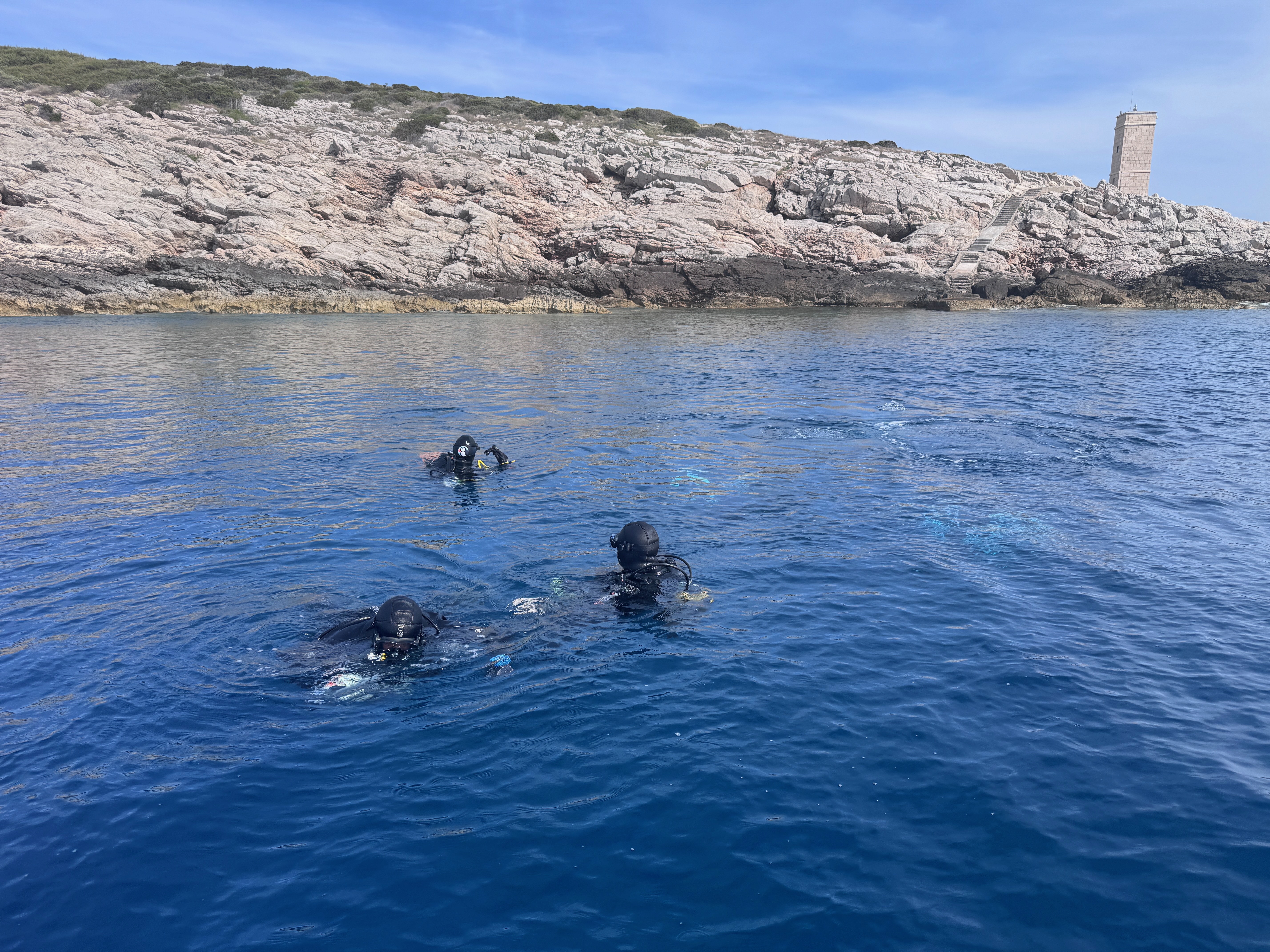 Divers underwater