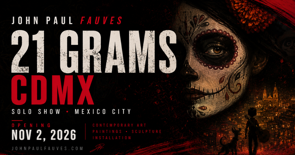 John Paul Fauves 21 Grams CDMX exhibition teaser