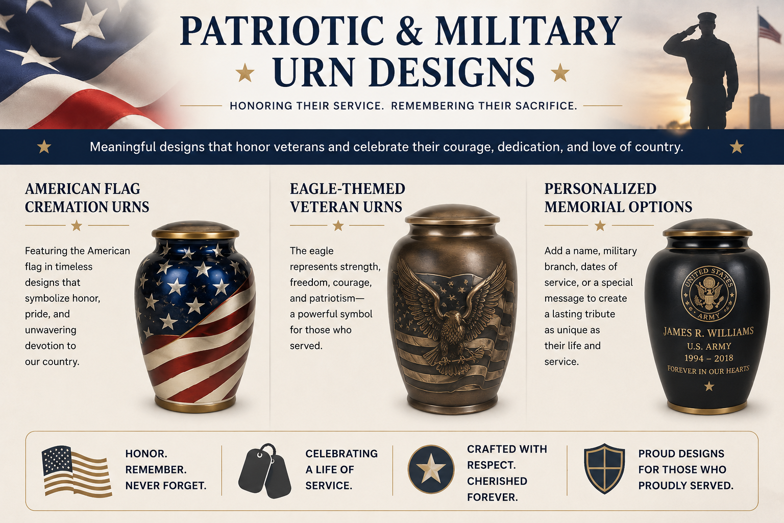 patriotic military urn designs patriotic military urn designs