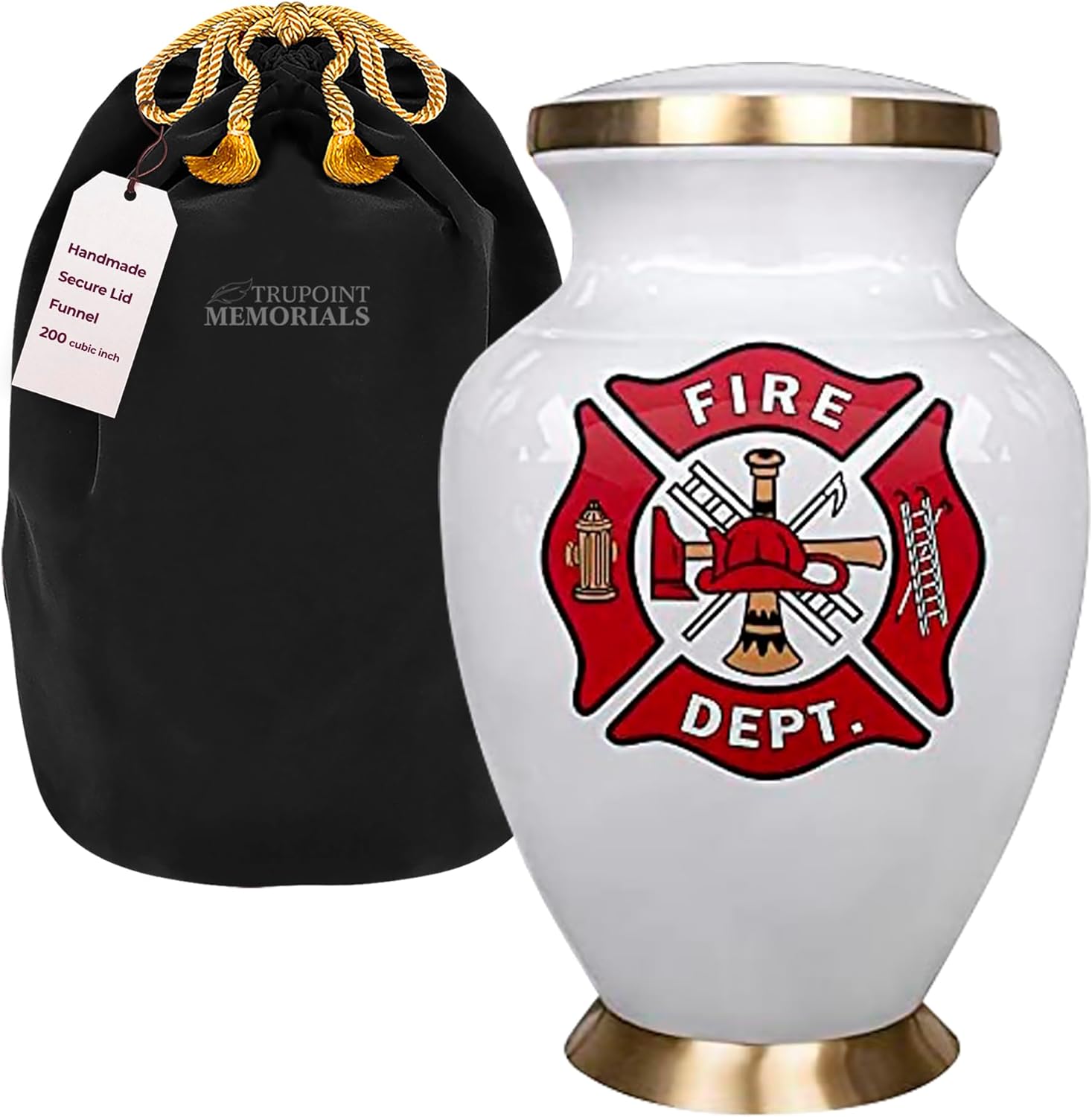 Trupoint Firefighter Memorial Cremation Urn – Patriotic Design Trupoint Firefighter Memorial Cremation Urn – Patriotic Design