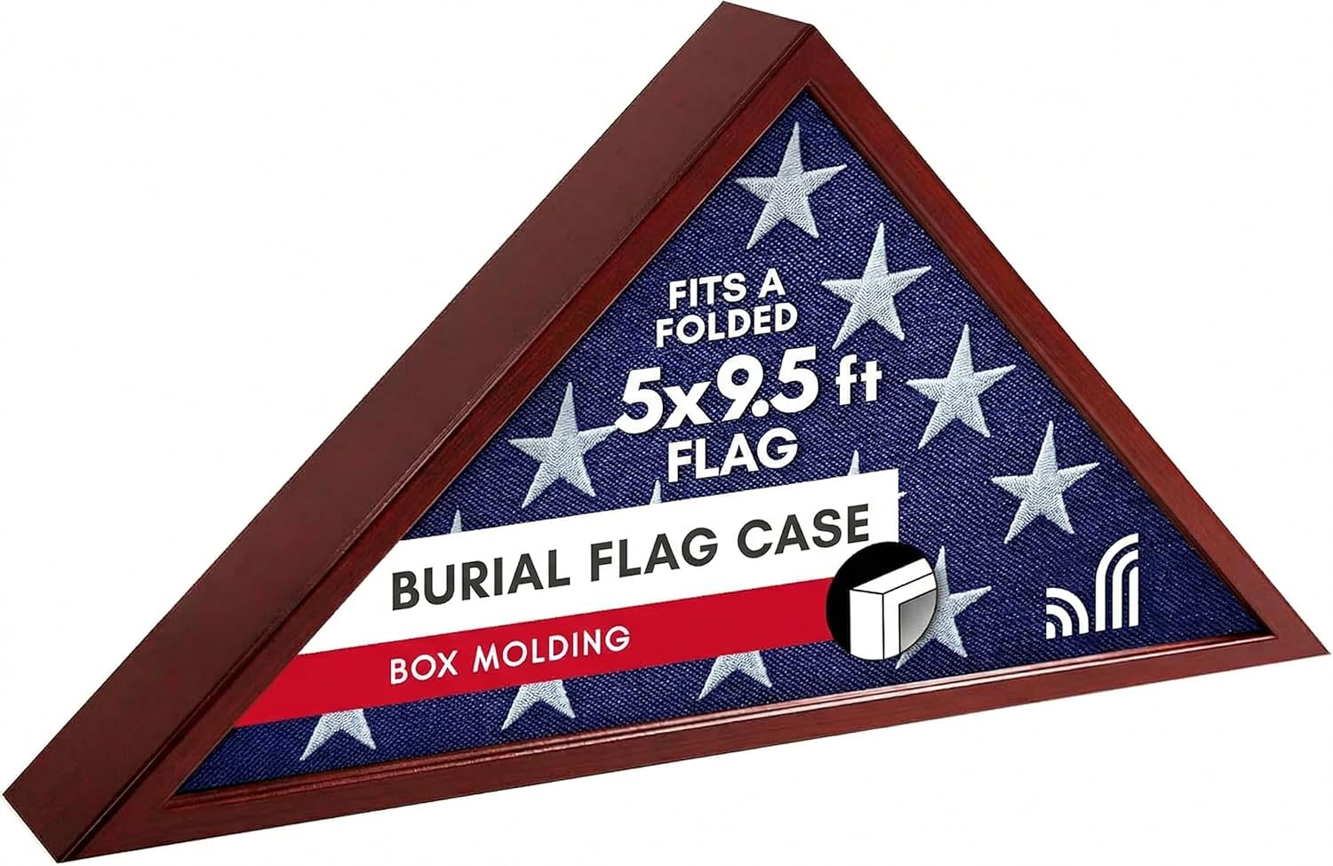 Americanflat large military burial flag display case