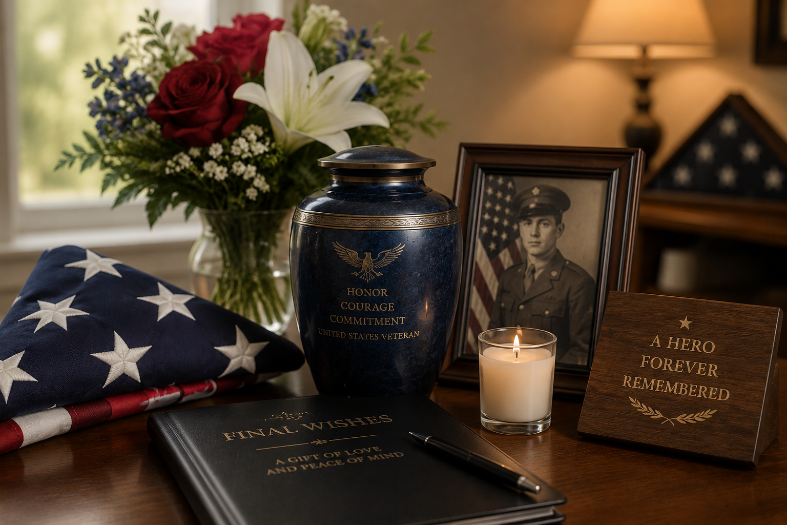 Veterans cremation planning memorial display Veterans cremation planning memorial display