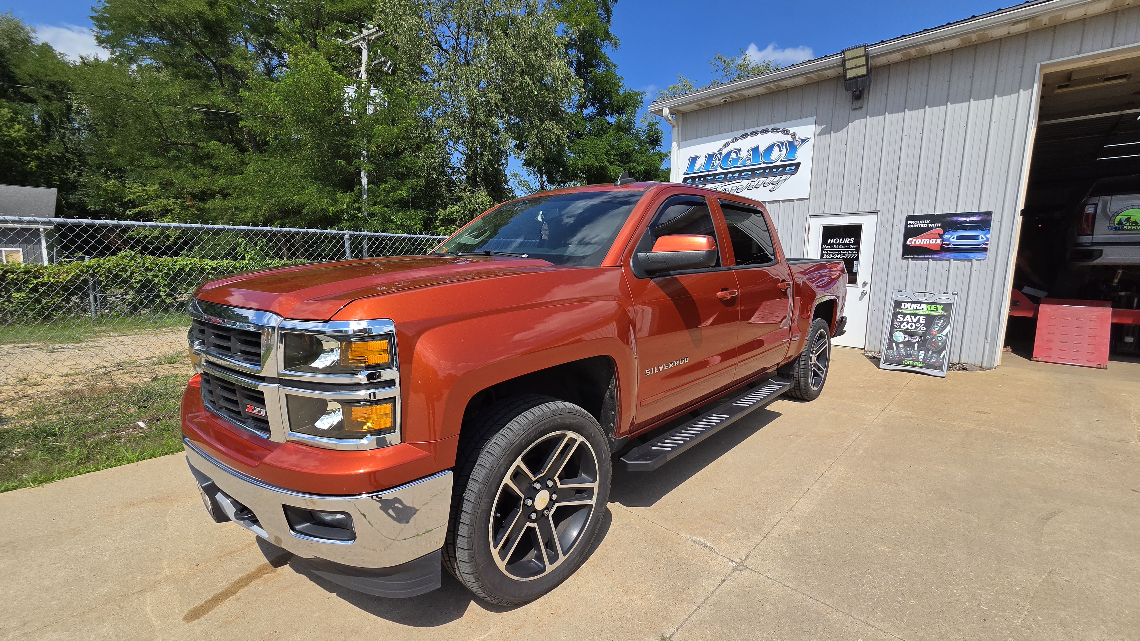Legacy Automotive facility and shop bays in Hastings, MI