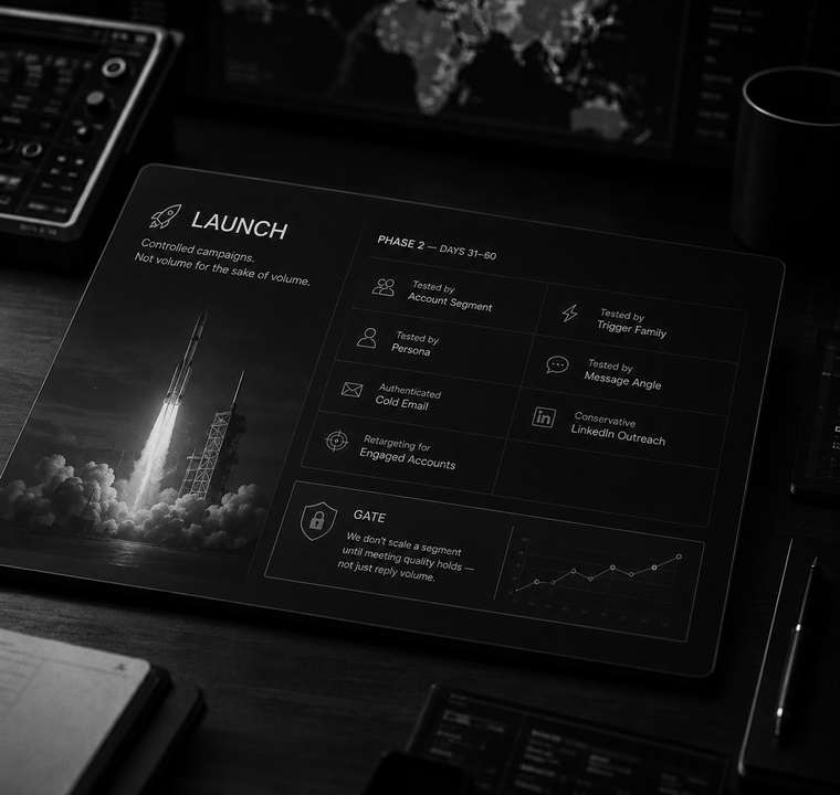 Phase 2 Launch — controlled campaign testing by segment and persona