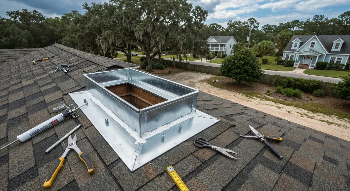 Roof repair work