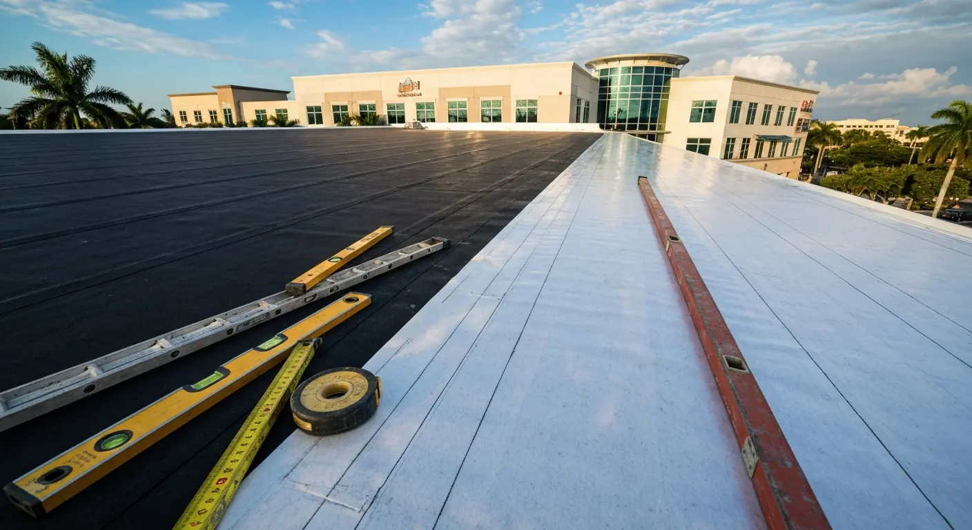 Commercial building roof project