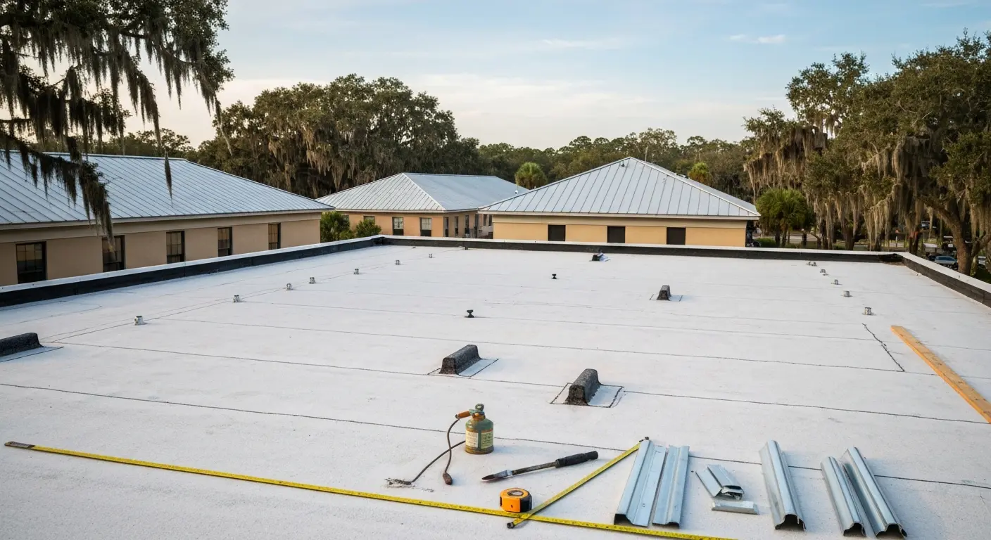 Commercial roofing project