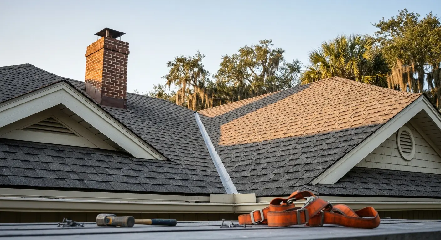 Roof repair work