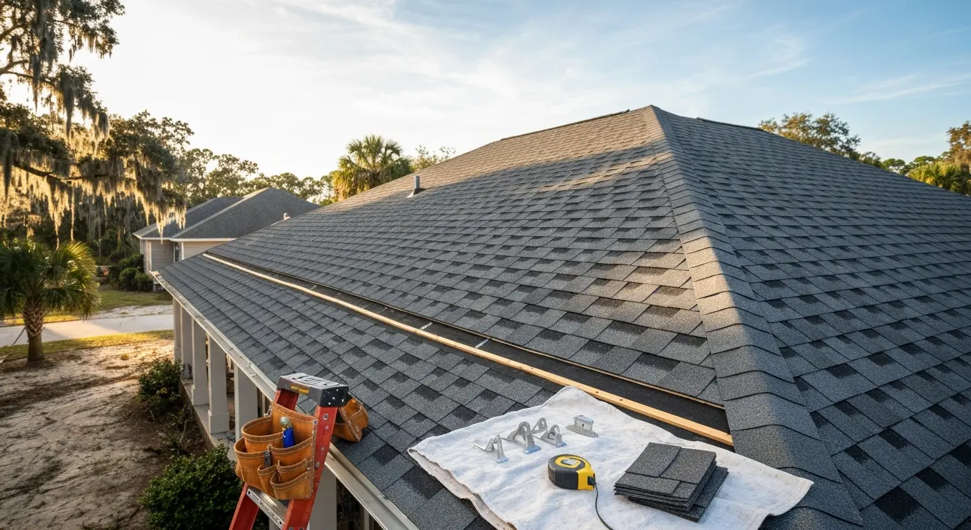 New roof installation