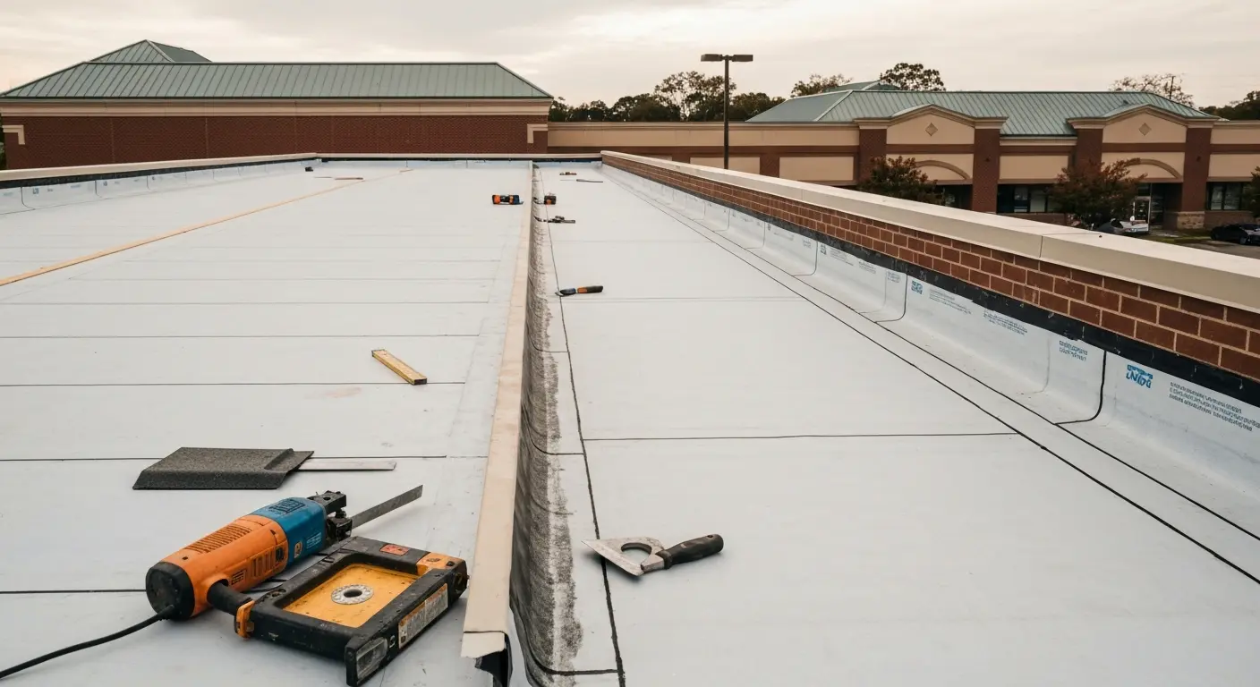 Commercial roofing project