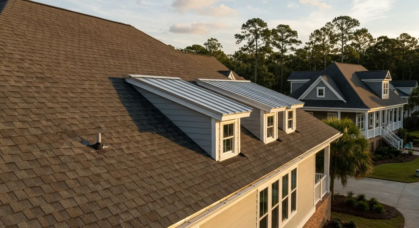 New home roofing installation