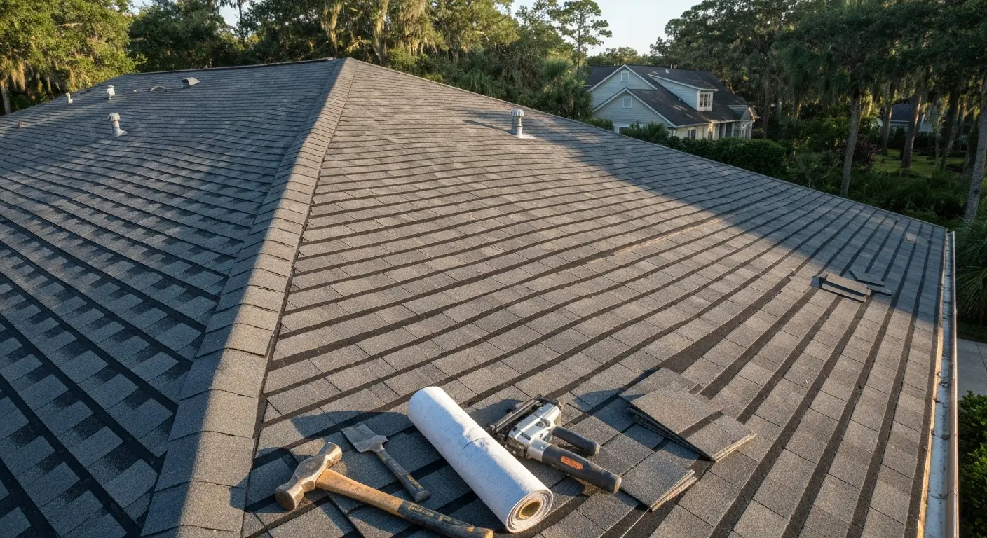 Asphalt shingle roof installation