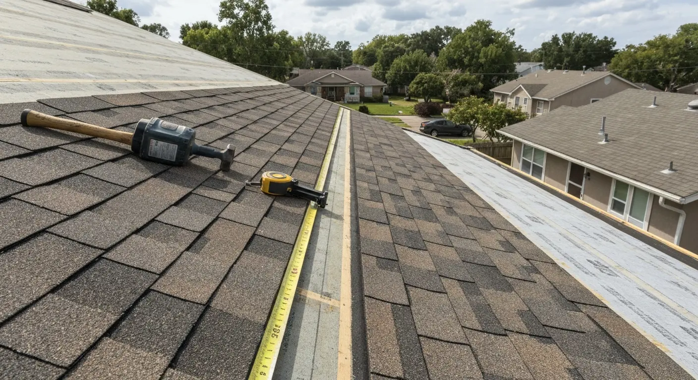 Roof repair work