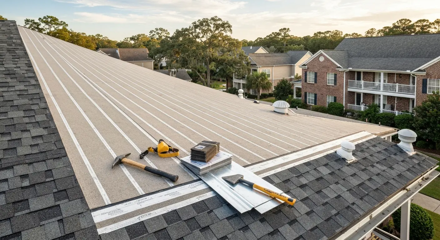 Commercial roof replacement project
