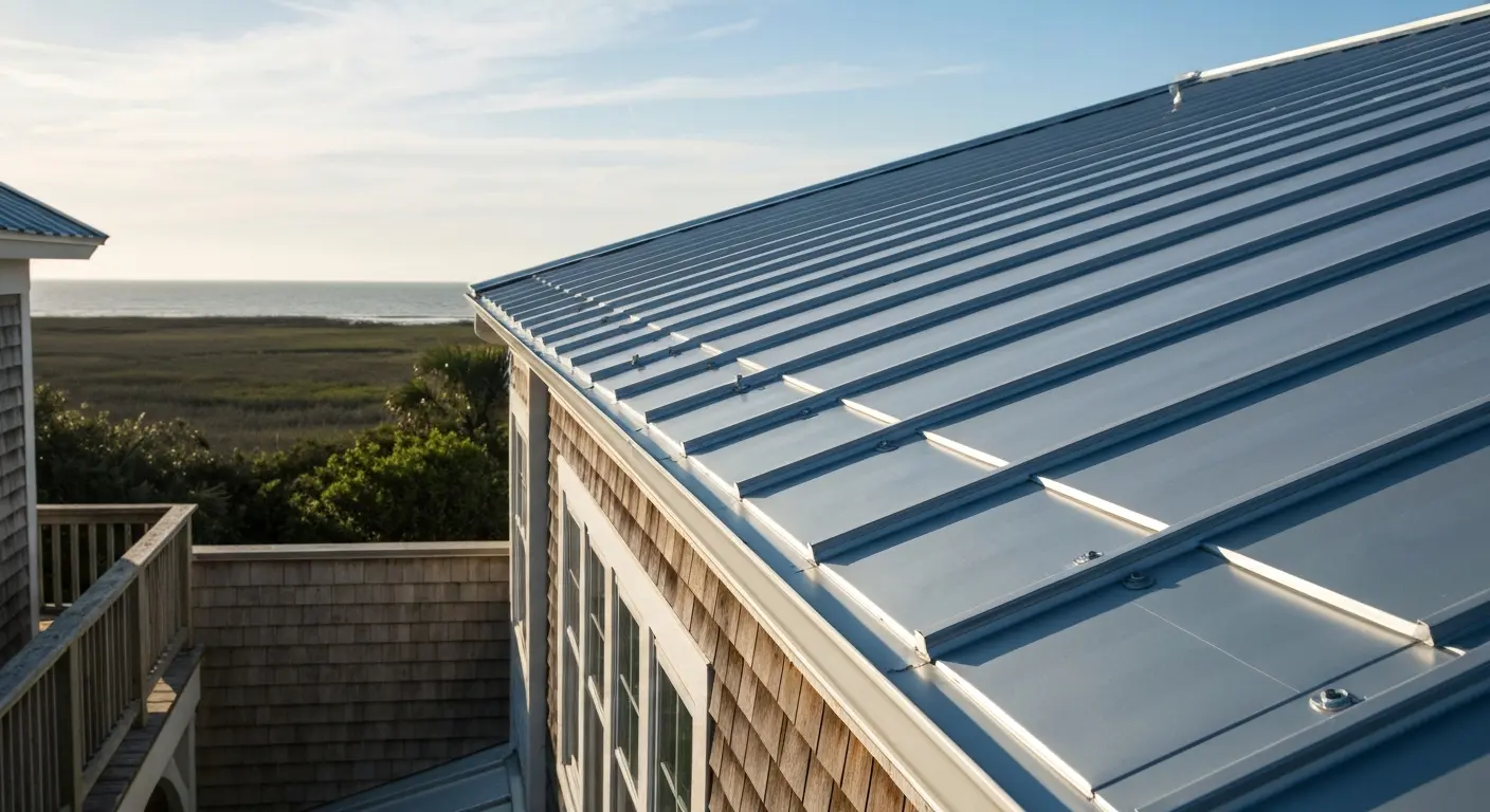 Metal roofing installation