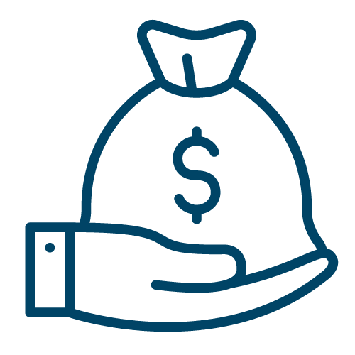 hand with bag of money