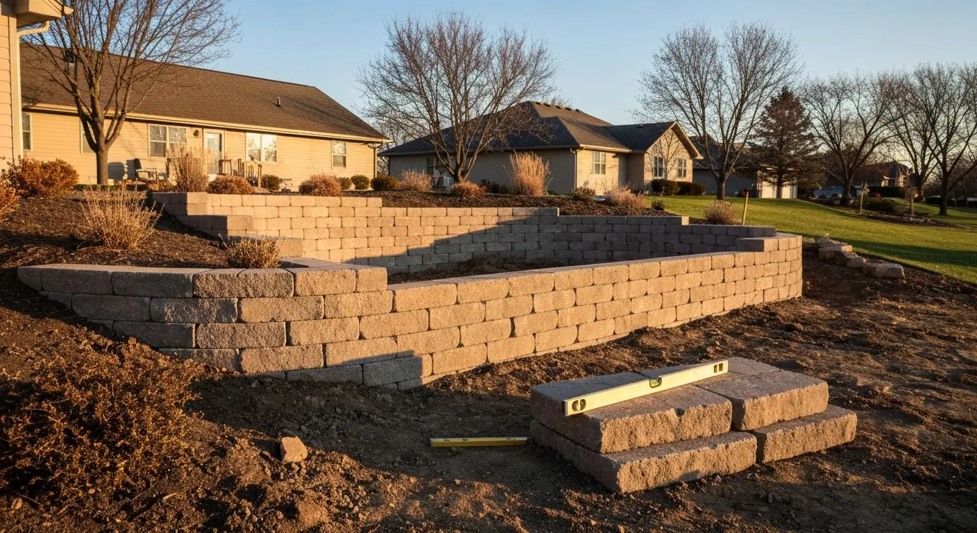 Residential retaining wall