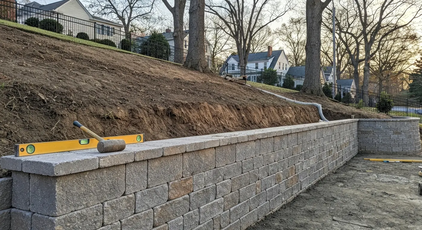 Hardscape and retaining wall project