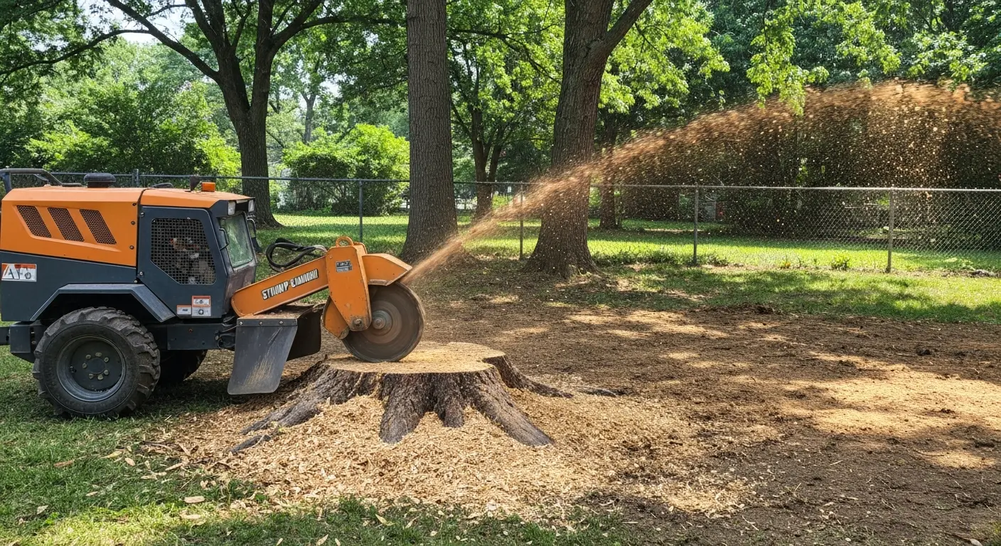 Stump grinding service