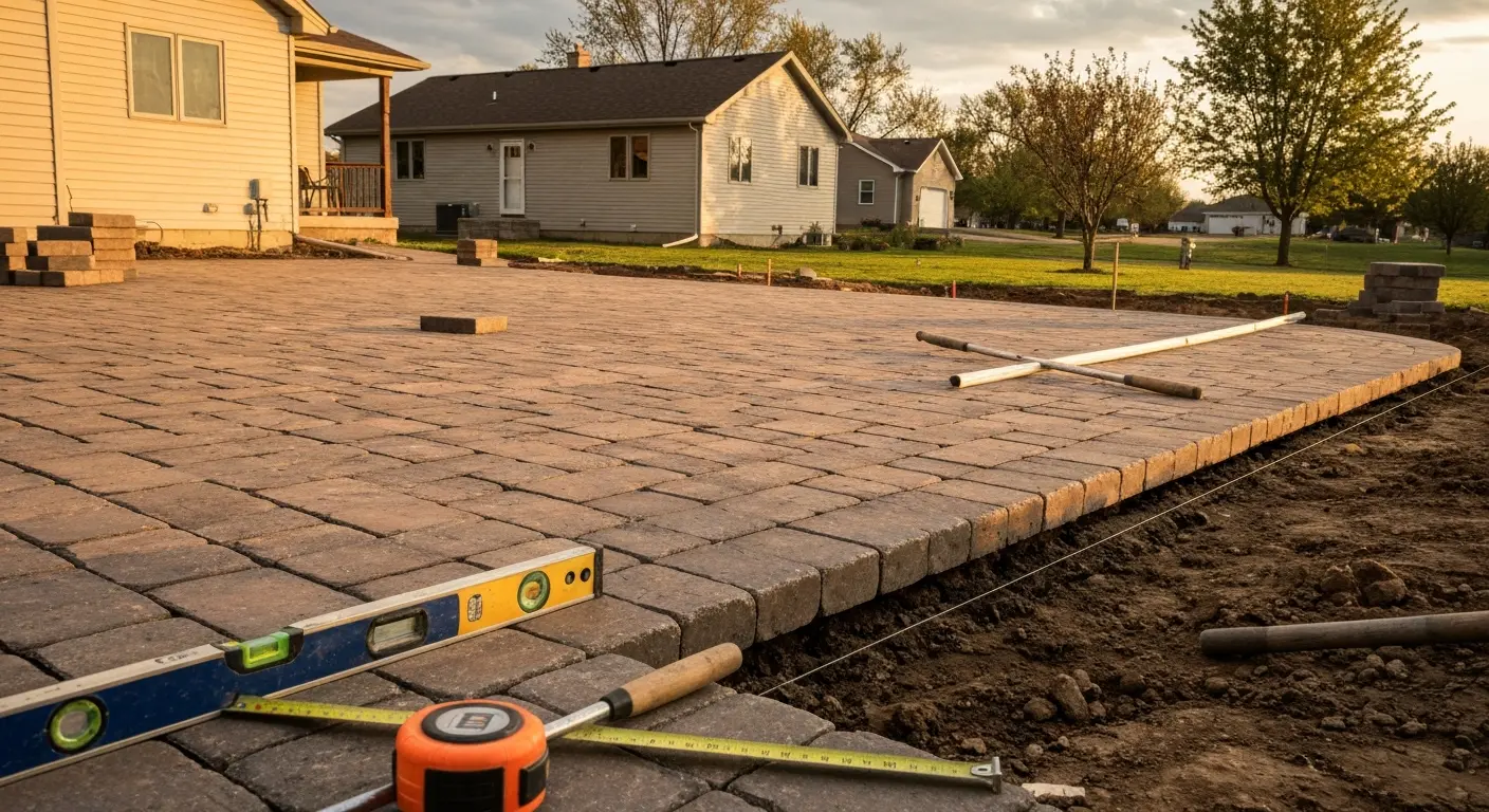 Patio installation in Reeseville