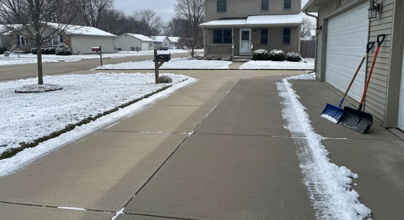 Residential driveway snow removal