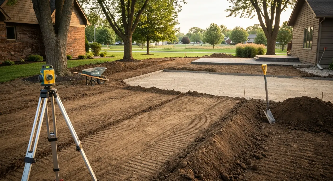 Landscape site preparation and grading