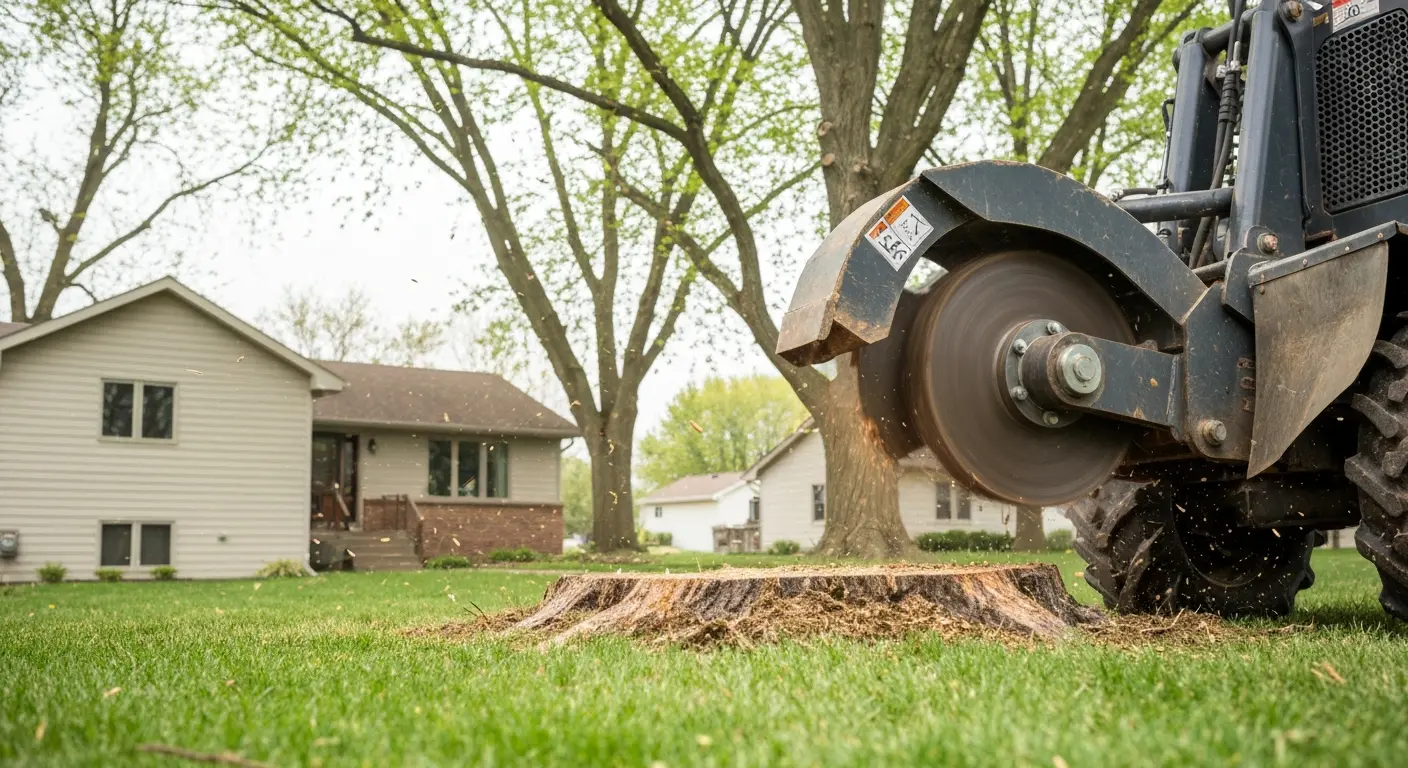 Stump grinding service