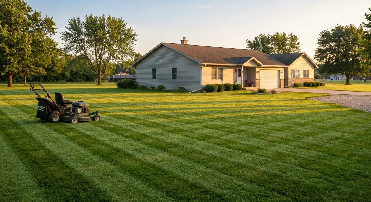 Residential lawn mowing