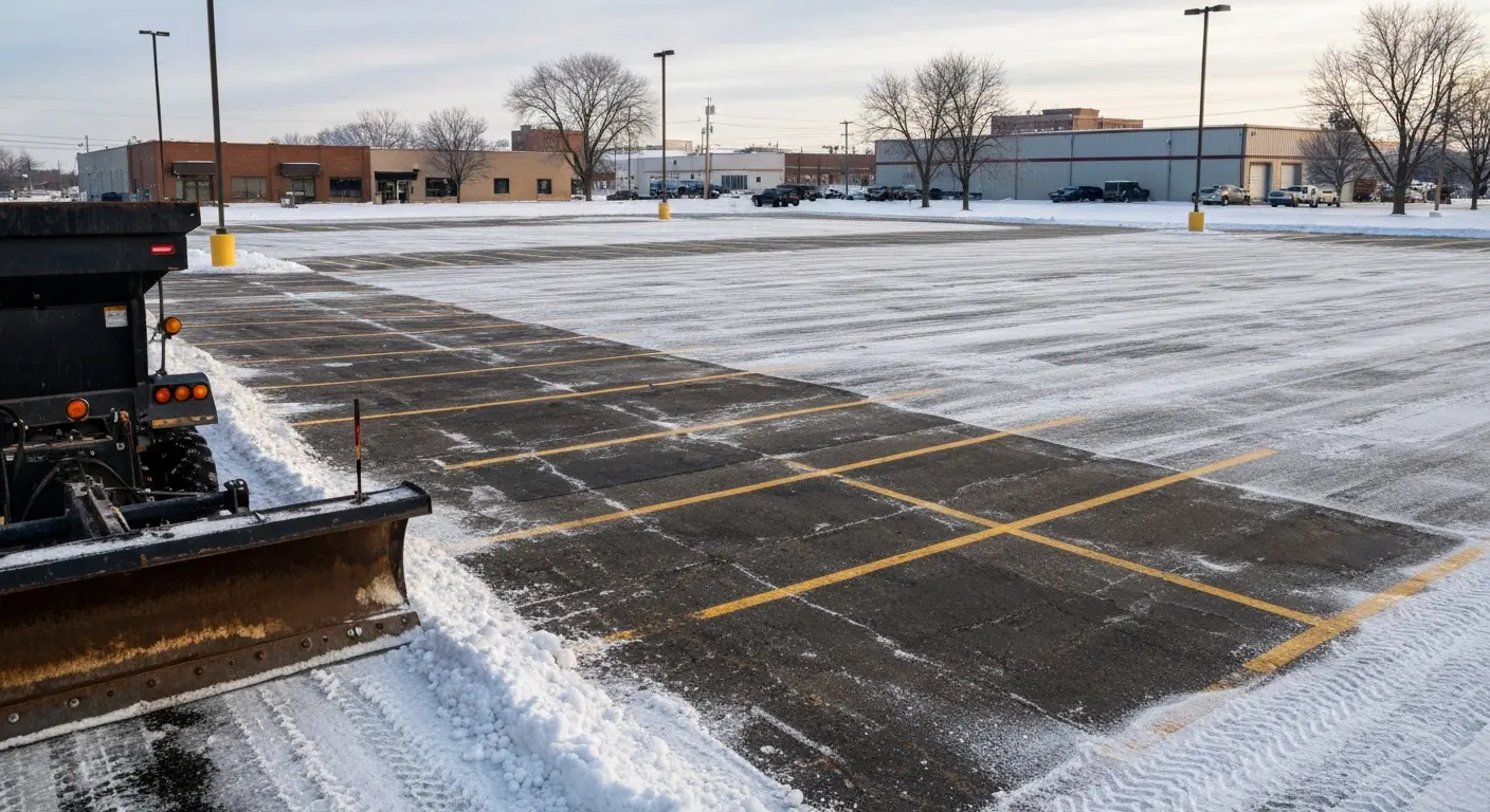 Commercial snow removal service