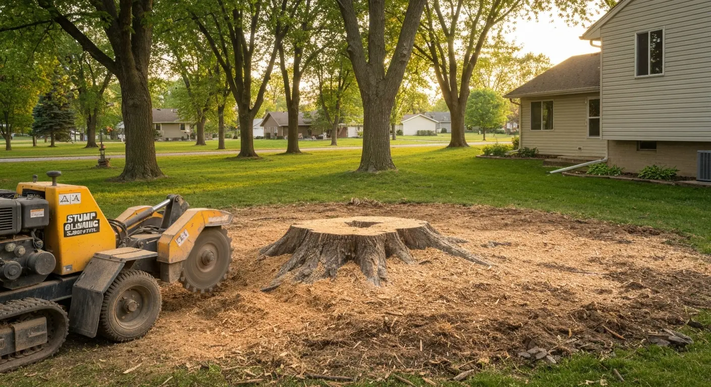 Stump grinding service