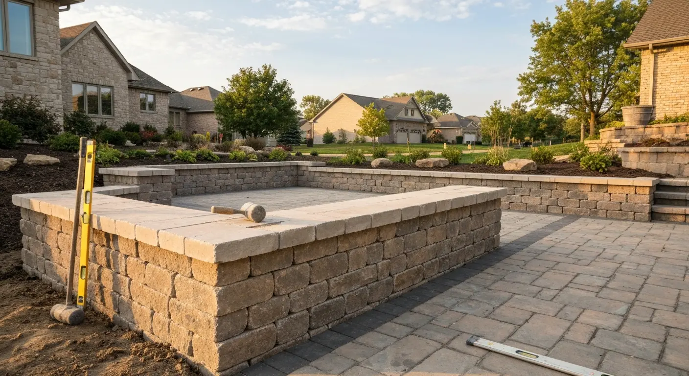 Hardscape and retaining wall project