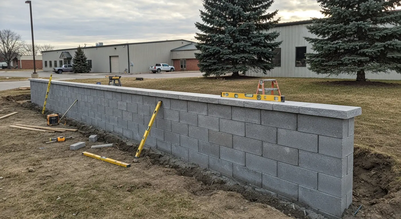 Commercial retaining wall project