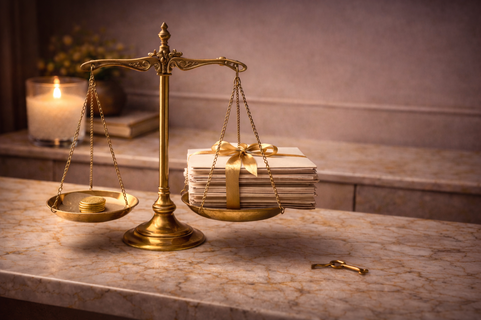 Stack of client project folders tied with ribbon as a hand adds another one, representing consultants saying yes to too many projects due to financial fear. Eva Alexandre helps established consultants redesign their business architecture to create sustainable growth and better client alignment.