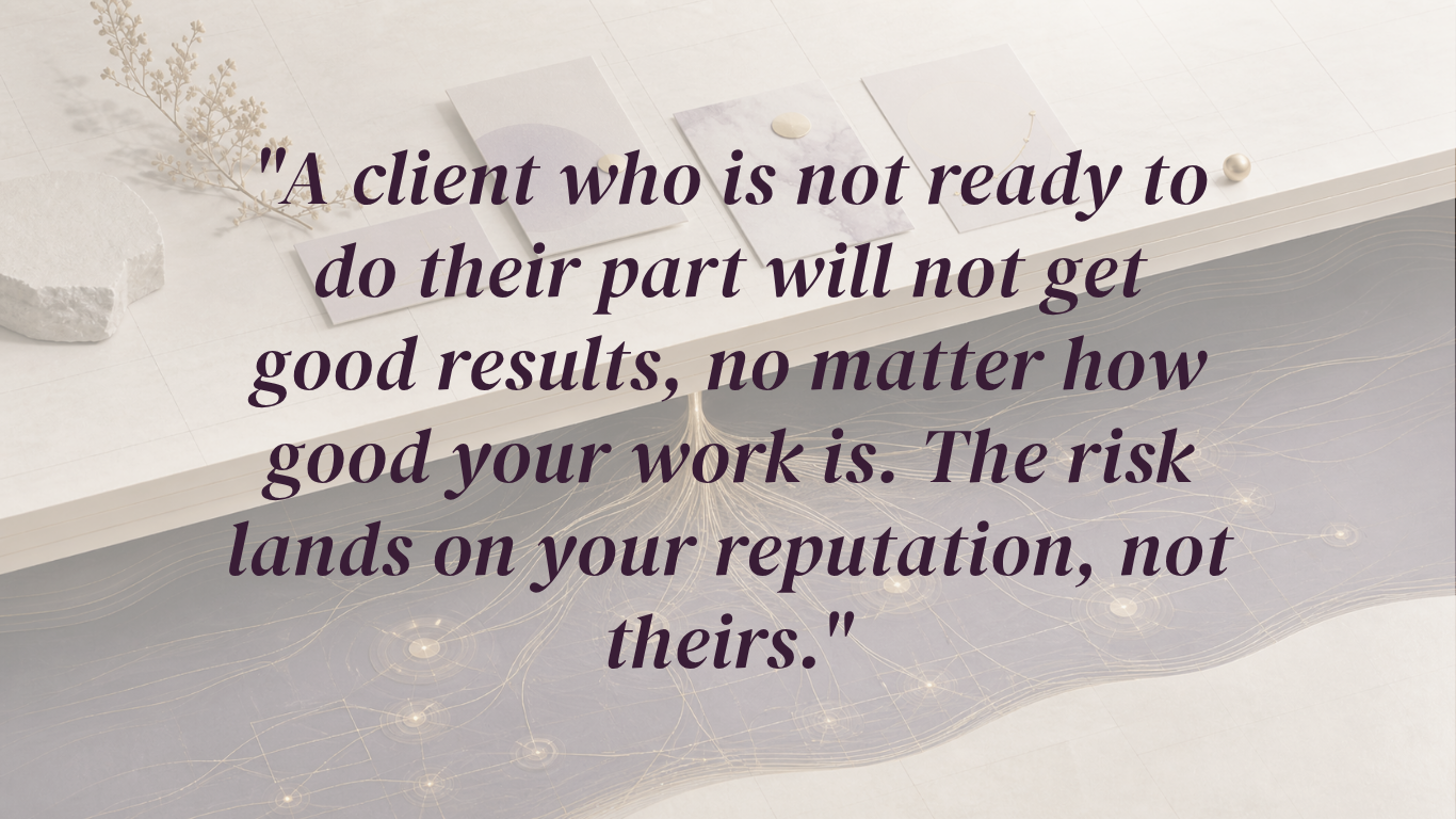 Quote by Eva Alexandre, business architecture mentor for established consultants: "A right-fit client hires you for your expertise and lets you use it. A misaligned client hires you and then manages you." — on identifying client alignment beyond budget when building a sustainable consulting roster. Quote by Eva Alexandre, business architecture mentor for established consultants: "A right-fit client hires you for your expertise and lets you use it. A misaligned client hires you and then manages you." — on identifying client alignment beyond budget when building a sustainable consulting roster.