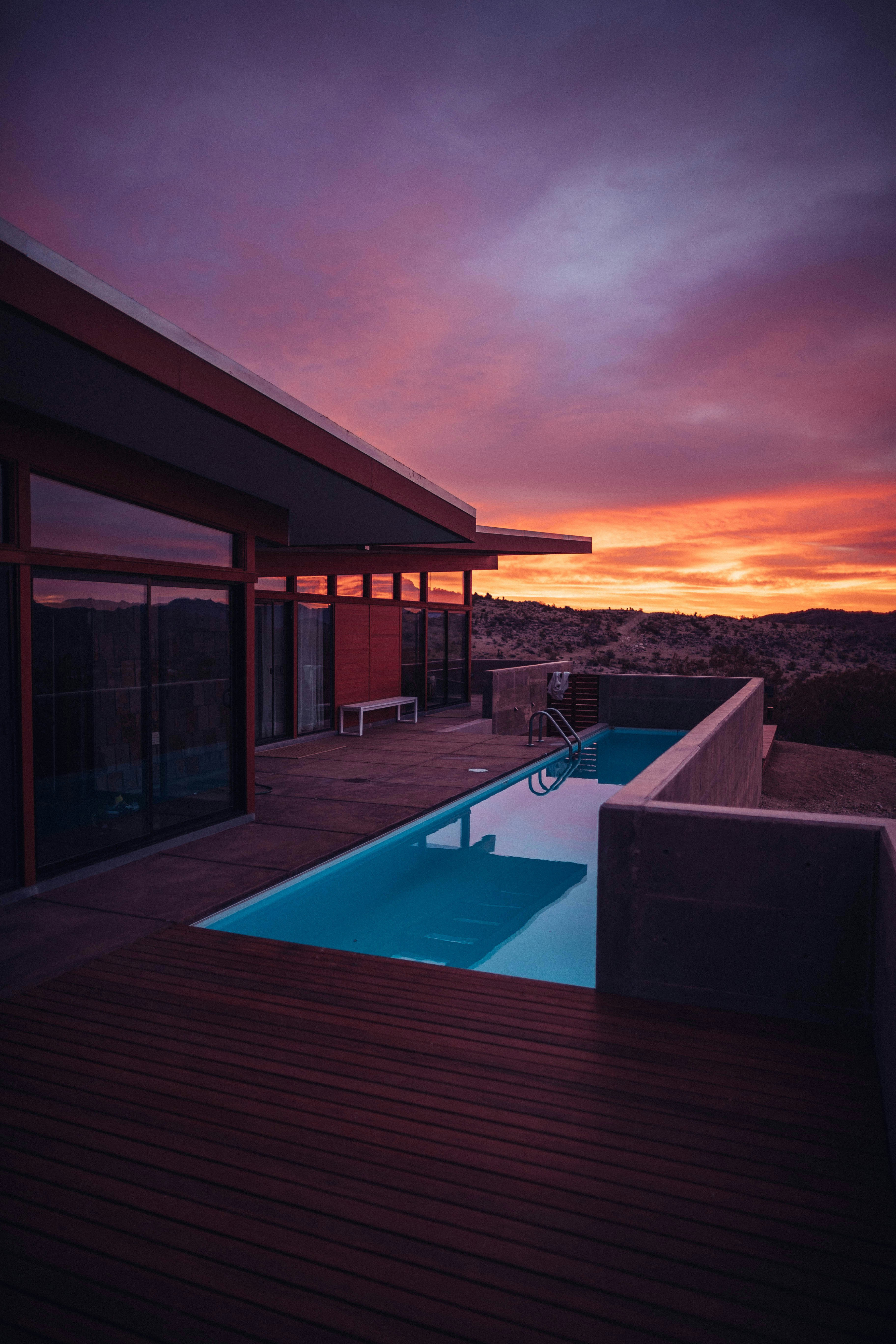 Pool sunset
