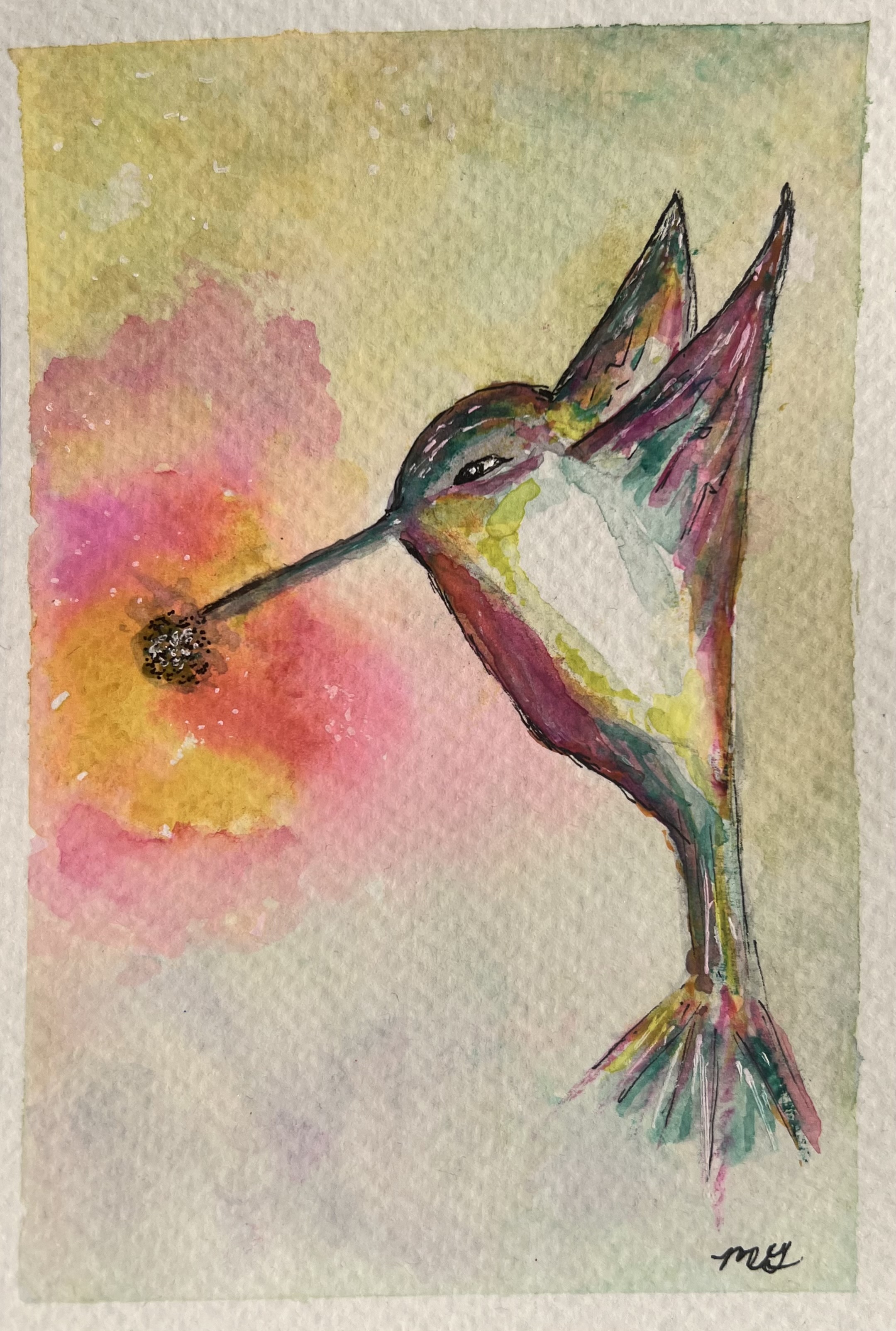 Humming Bird artwork by Melissa Gama