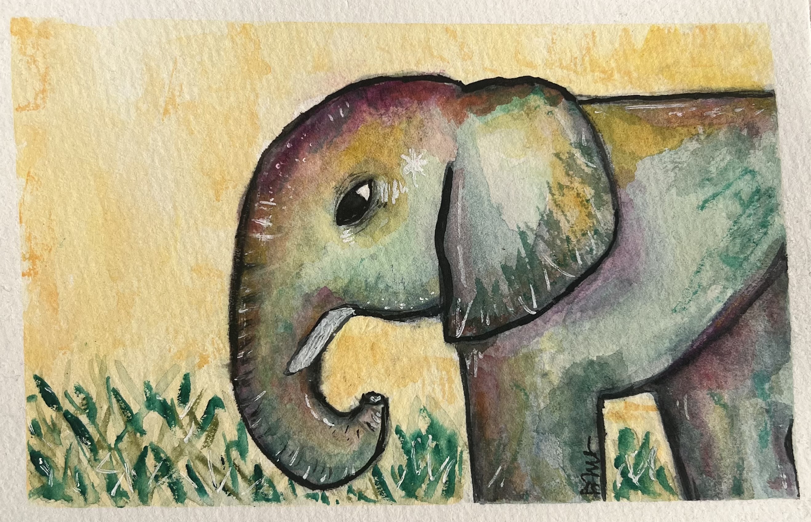 Elephant artwork by Melissa Gama